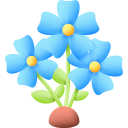 Blue flax icon