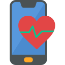 tecnologíalatidocorazónmédicofrecuenciaekgecgechocardiograma icon