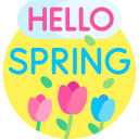 Hello spring icon
