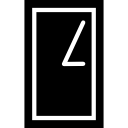 reloj rectangular icon