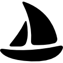 Dark sail boat 