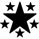 pentágono hecho de estrellas icon