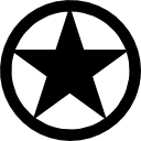 estrella dentro de un círculo icon