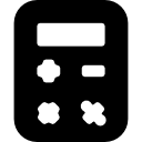 calcolatrice con simboli matematici icona