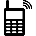 cellulare vintage con segnale wifi icona