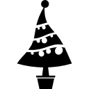 Christmas tree ornamented icon