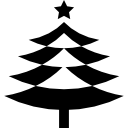 Árbol de navidad con estrella 