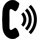 Phone auricular with high volume icon