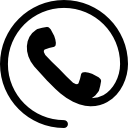 Telephone auricular with cable icon