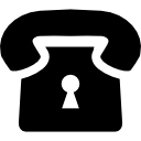 Telephone locked icon