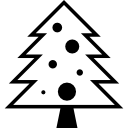Christmas tree with dots icon