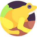Golden poison dart frog icon