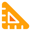 regla triangular icon