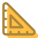 regla triangular icon