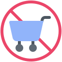 sin carrito de compras icon