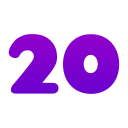 numero 20 icon