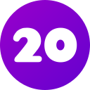 numero 20 icon