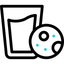 galleta y leche animated icon