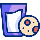 galleta y leche animated icon