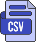 formato de archivo csv icon