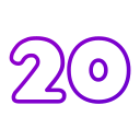 numero 20 icon