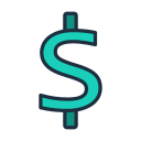 signo de dólar icon