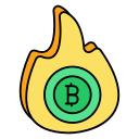 quema de bitcoins icon