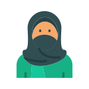 mujer con niqab icon