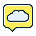 mensaje en la nube icon