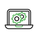 configuración de computadora portátil icon