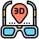 Gafas 3d icon