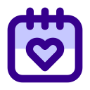 calendario de san valentín icon