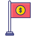 bandera de dinero icon