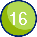 dieciséis animated icon