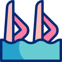 natación sincronizada animated icon