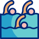 natación sincronizada animated icon