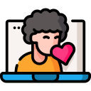 Online kissing icon