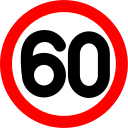 límite de velocidad 60 icon