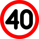 límite de velocidad 40 icon