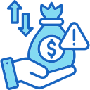 riesgo financiero icon