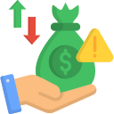 riesgo financiero icon