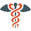 silueta de caduceo icon