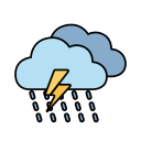 nube trueno lluvia icon