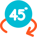 45 grados icon