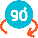 ángulo de 90 grados icon