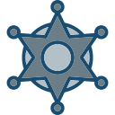 insignia del sheriff icon