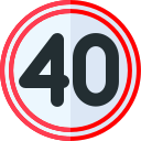 límite de velocidad 40 icon