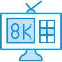 televisión 8k icon