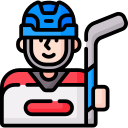 Ice hockey player icon