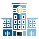 Bank building icon